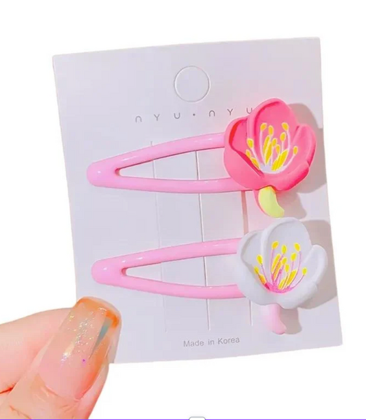 Sweet Flower Hair Clip 2pcs