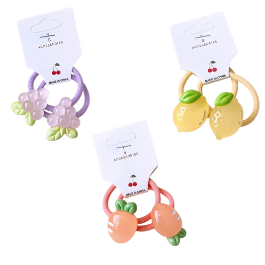Fruit Hair Ties 6pcs