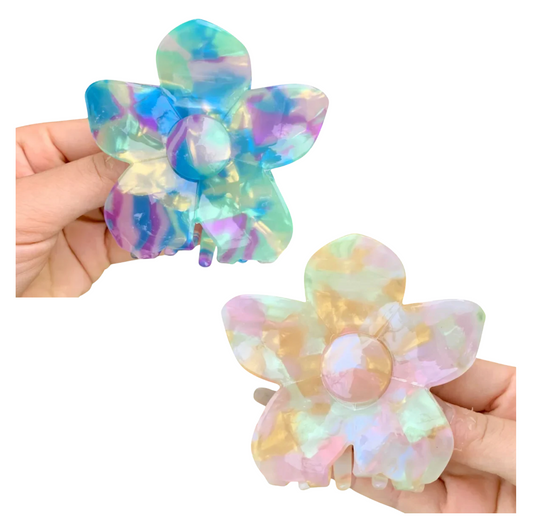 Flower Acetic Acid Sheets Hair Claw Bundle