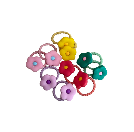 Flower 10pcs Girls Hair Tie