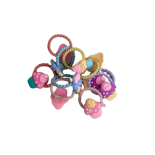 10pcs Cupcake Hair Ties