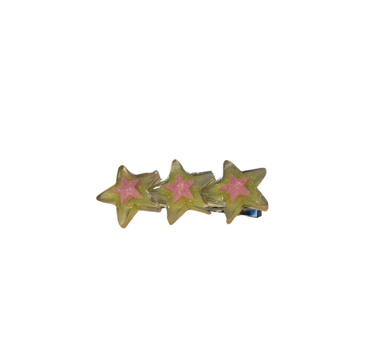 3 Yellow Star Clip
