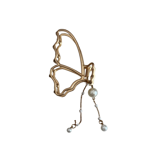 Gold Butterfly Hair Claw