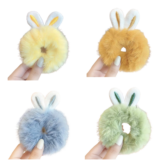4pcs Bunny Fluffy Ties