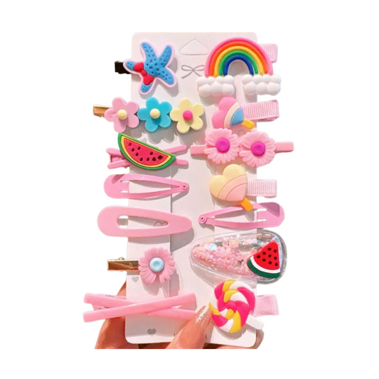 Cute Mixed Hair Clips 14pcs