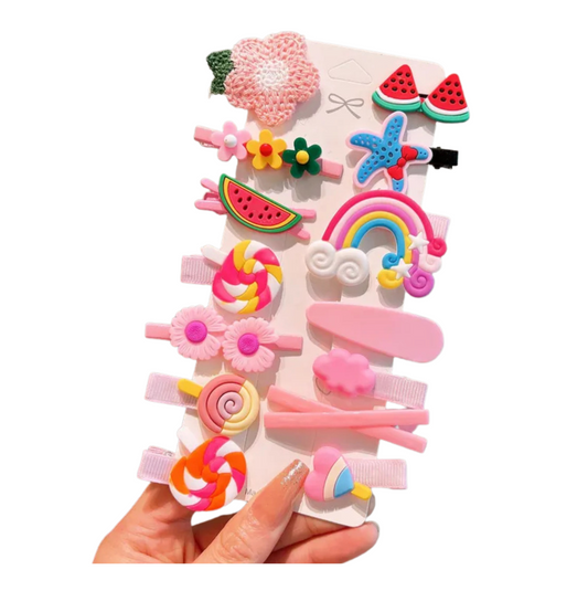 Cute Mixed Hair Clips 14pcs