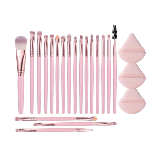 Makeup Brush Set with Powder Puffs 19pcs