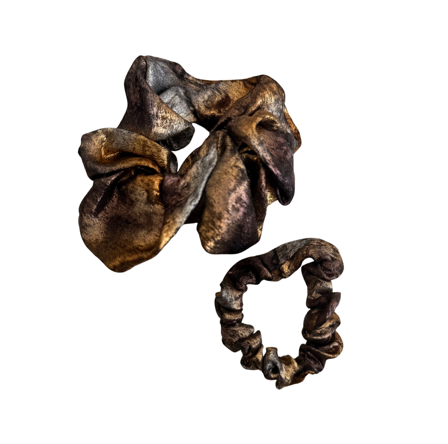 Bronze Marble Scrunchie Set