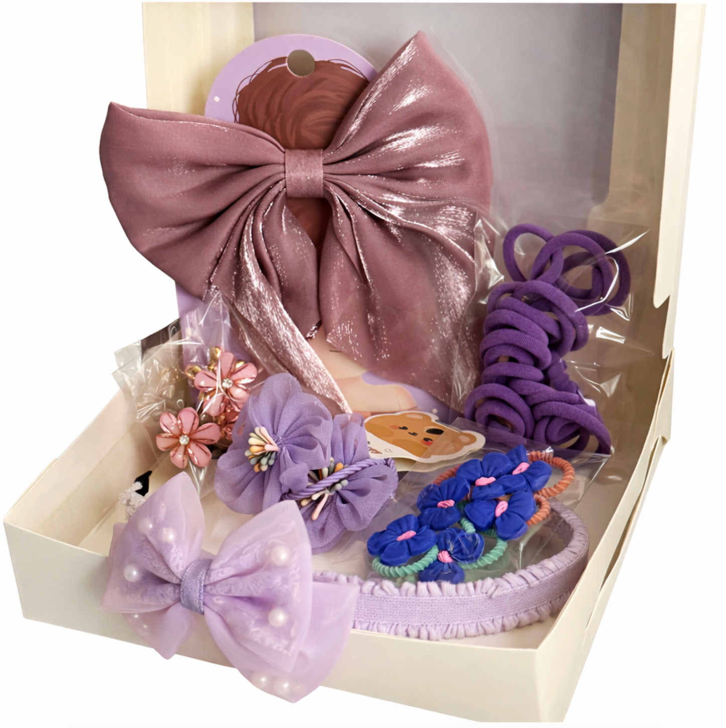 Pink/Purple Hair Accessories Bundle 32 Piece Set