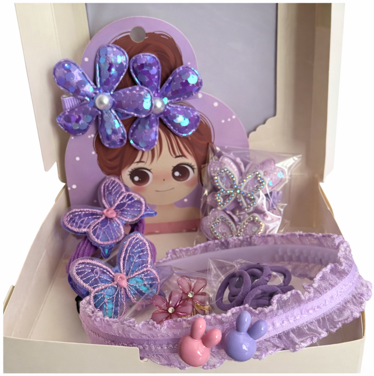 Purple Hair Accessories Bundle 29 Piece Set