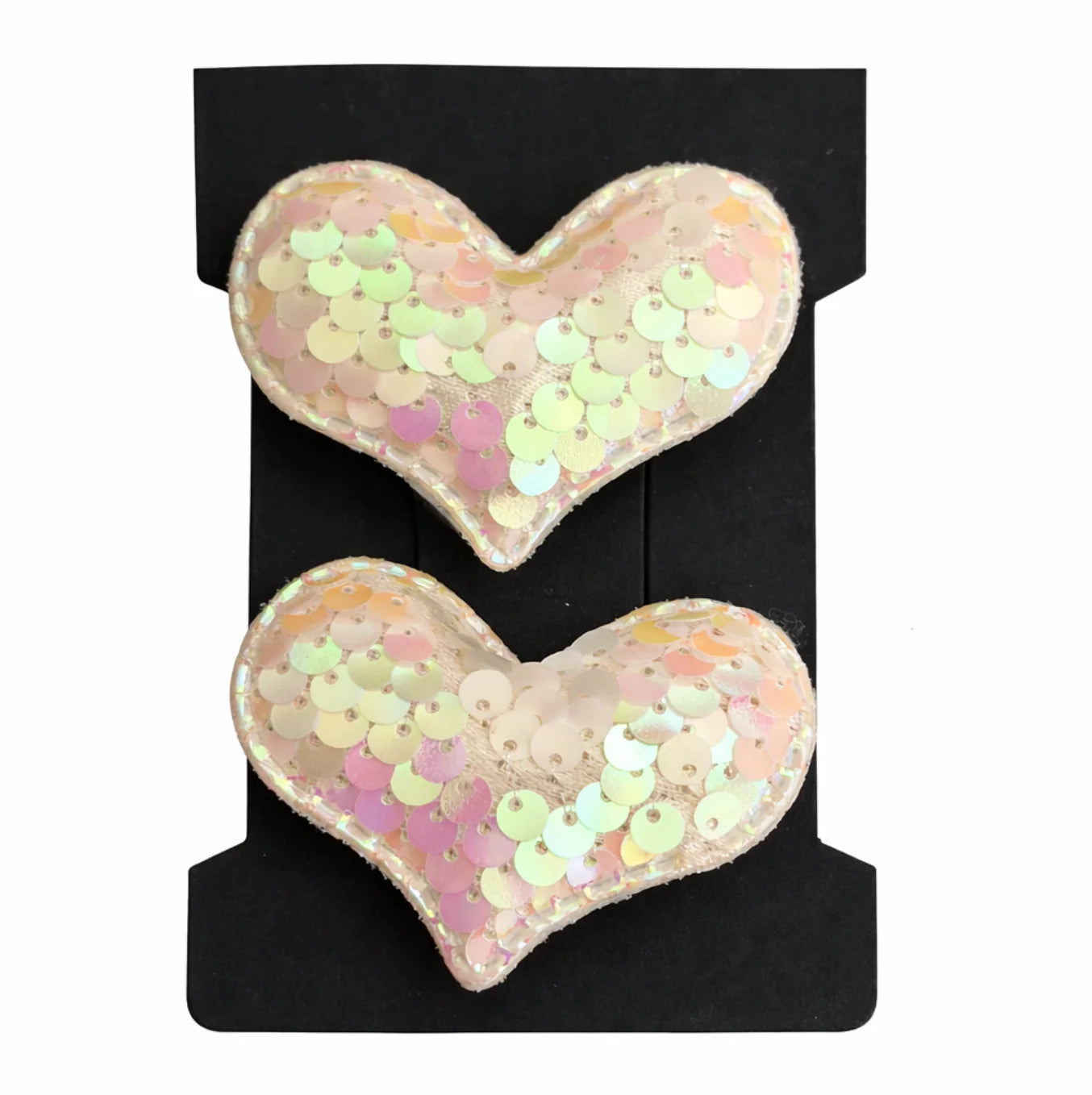 Sweet Sequin Heart Hair Clip
