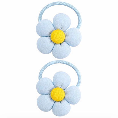 Flower Hair Ties Set 2pcs