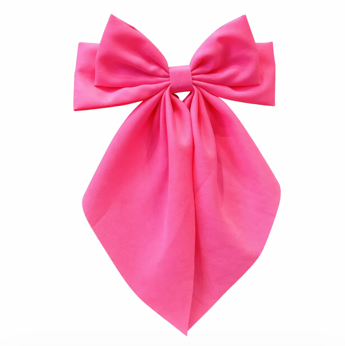Pink Statement Ribbon Bow Clip