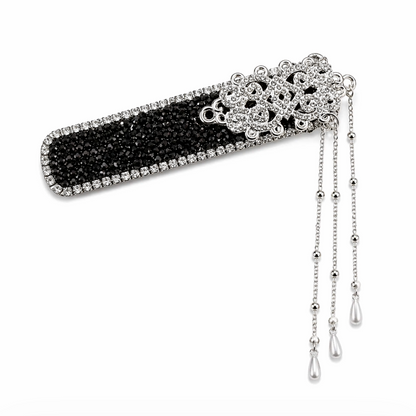 Luxe Rhinestone Hair Clip with Chains 25cm