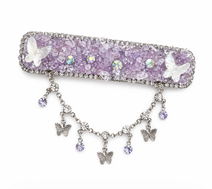 Crystal Star Hair Clip with Chain