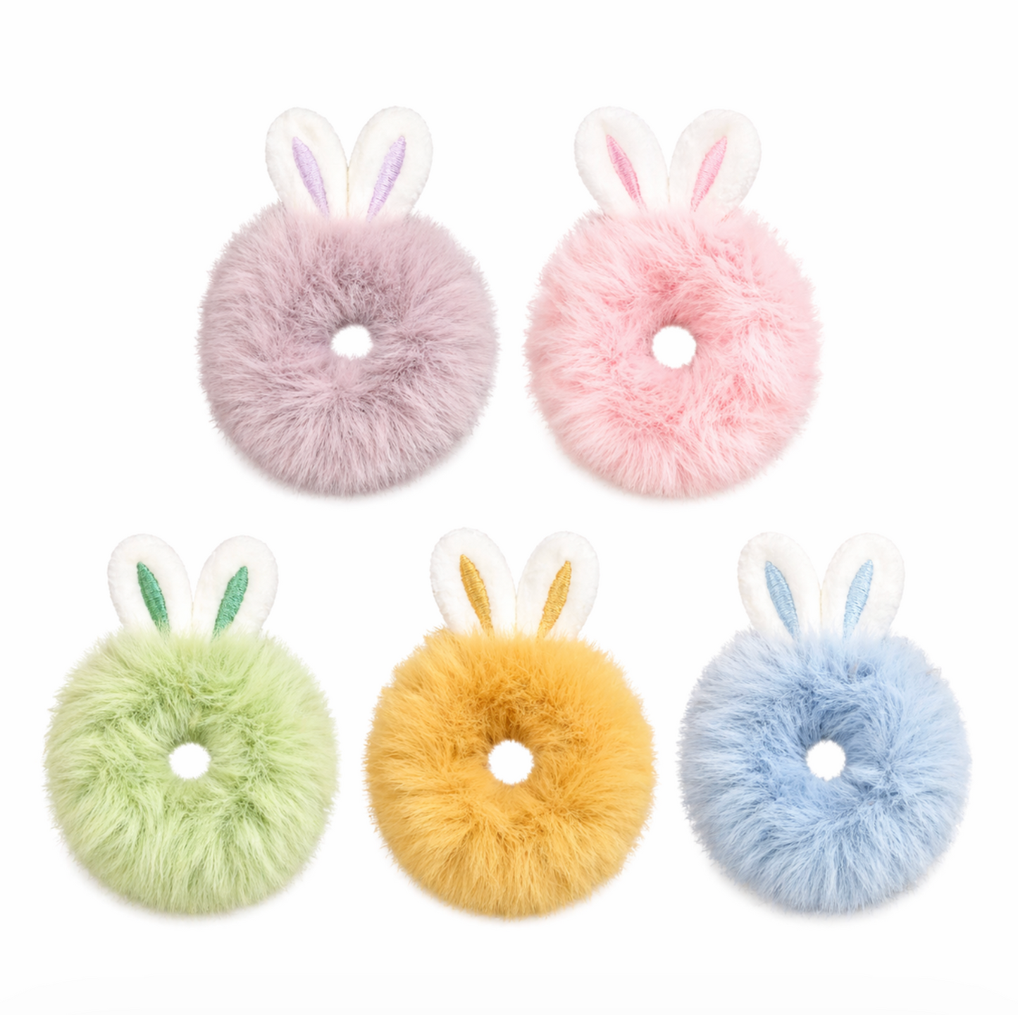 Bunny Ear Scrunchies 5pcs