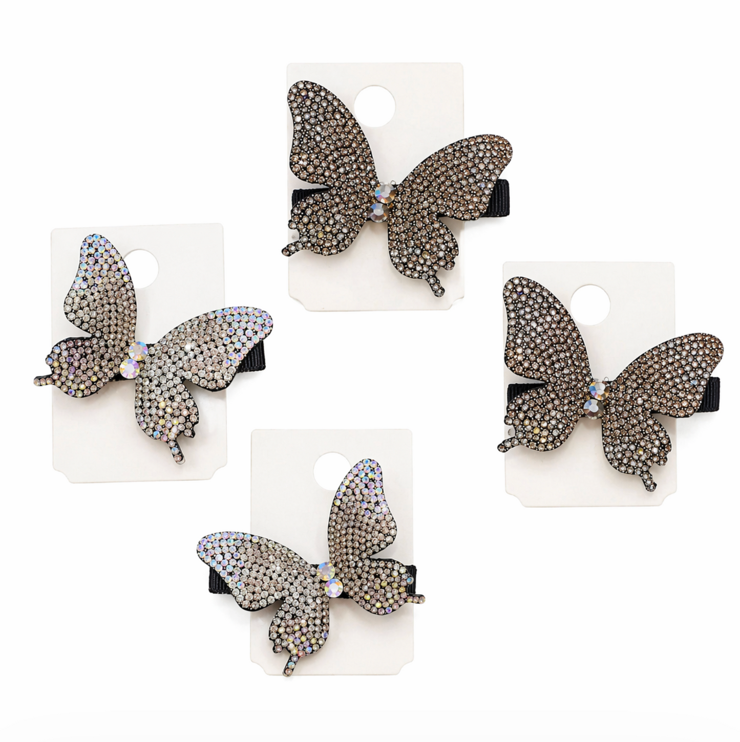 Sparkly Butterfly Hair Clips 4pcs