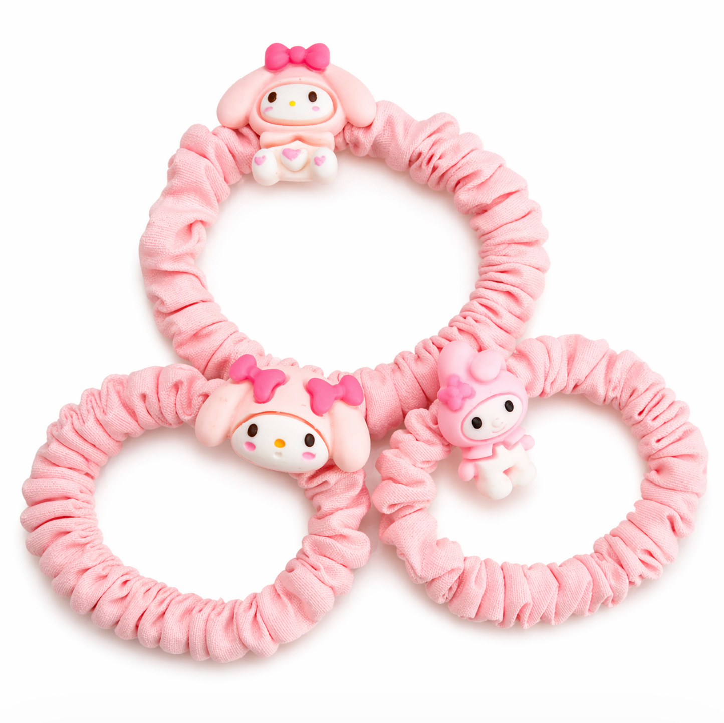 Playful Character Scrunchie Set 3pcs