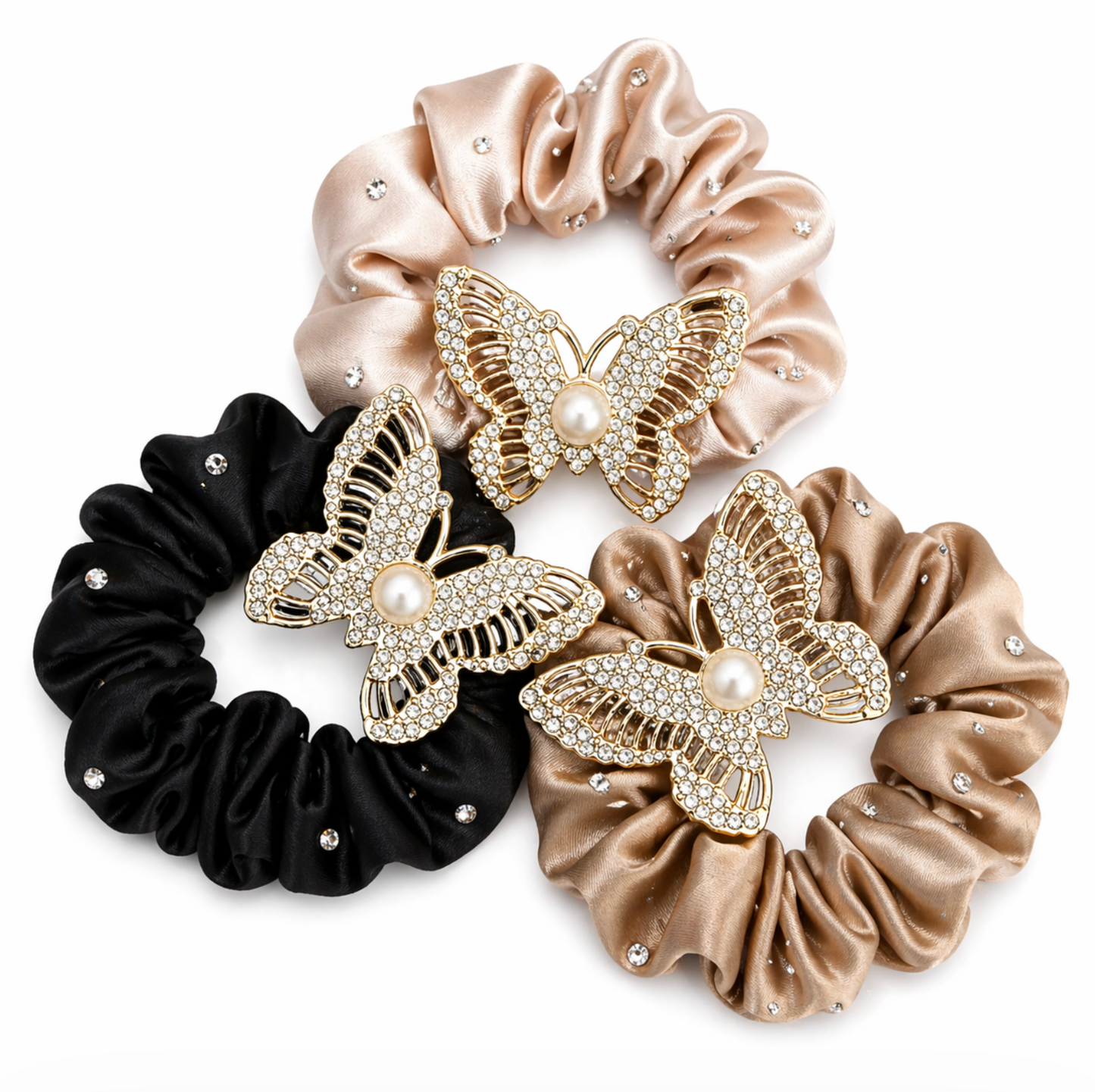 Luxe Butterfly Scrunchie Set 3pcs