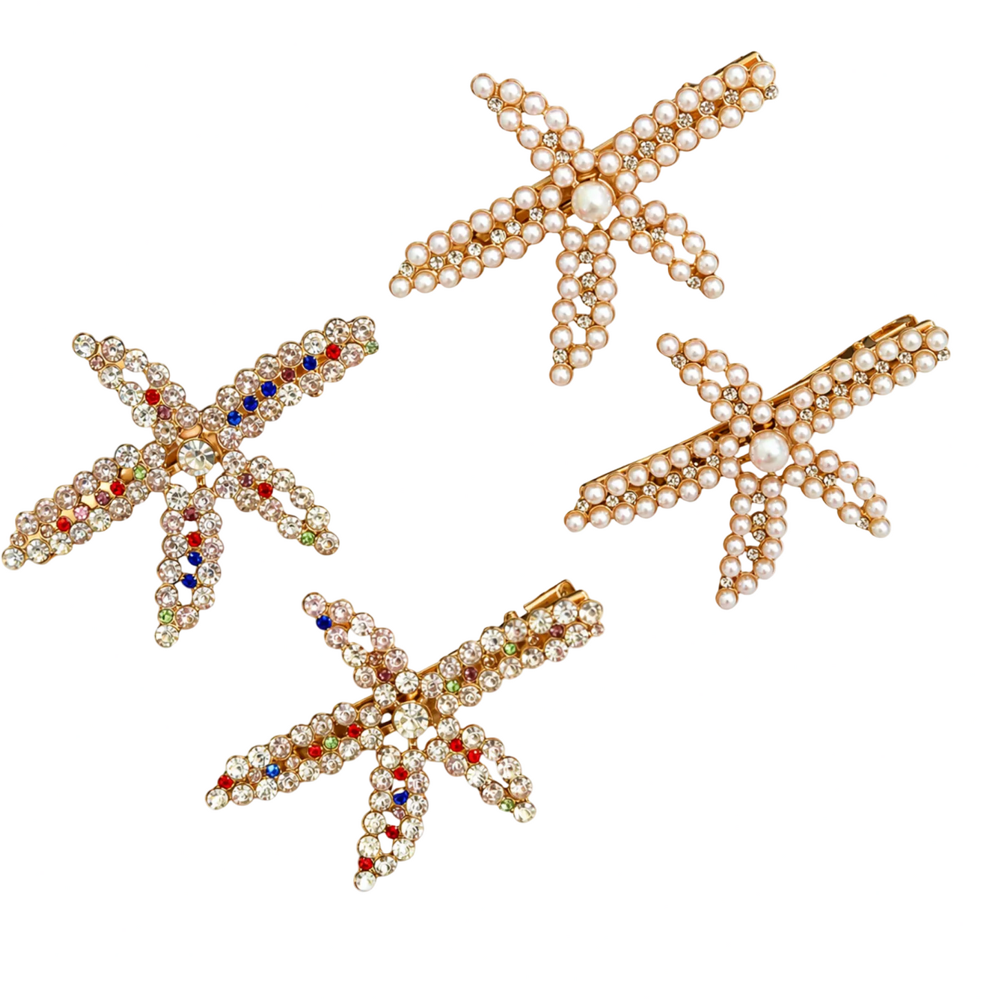 Coastal Hair Clip Set 4pcs