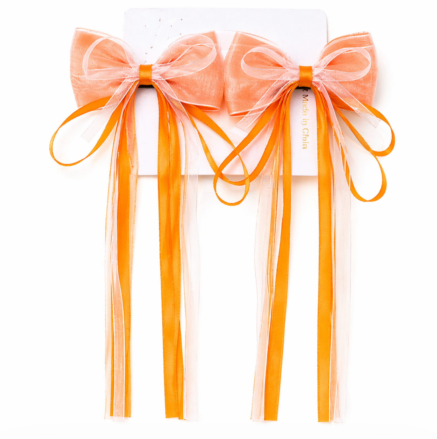 Dreamy Ribbon Bow Hair Clip Set 2pcs