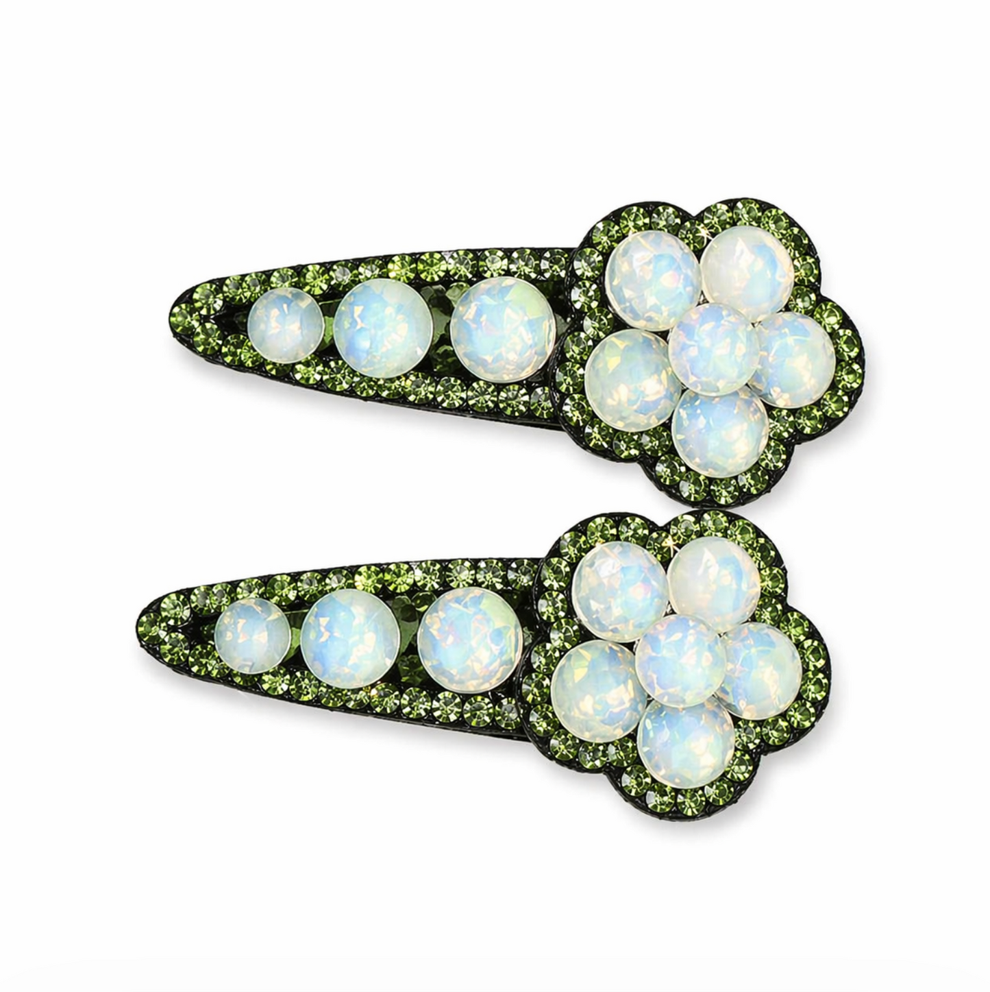 Crystal Bloom Rhinestone Hair Clip Set