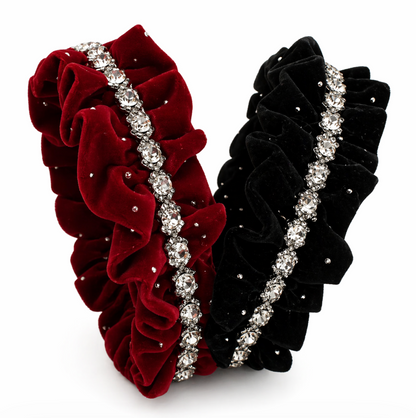 Velvet Rhinestone Headband