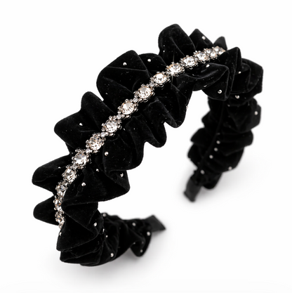 Velvet Rhinestone Headband