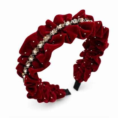 Velvet Rhinestone Headband