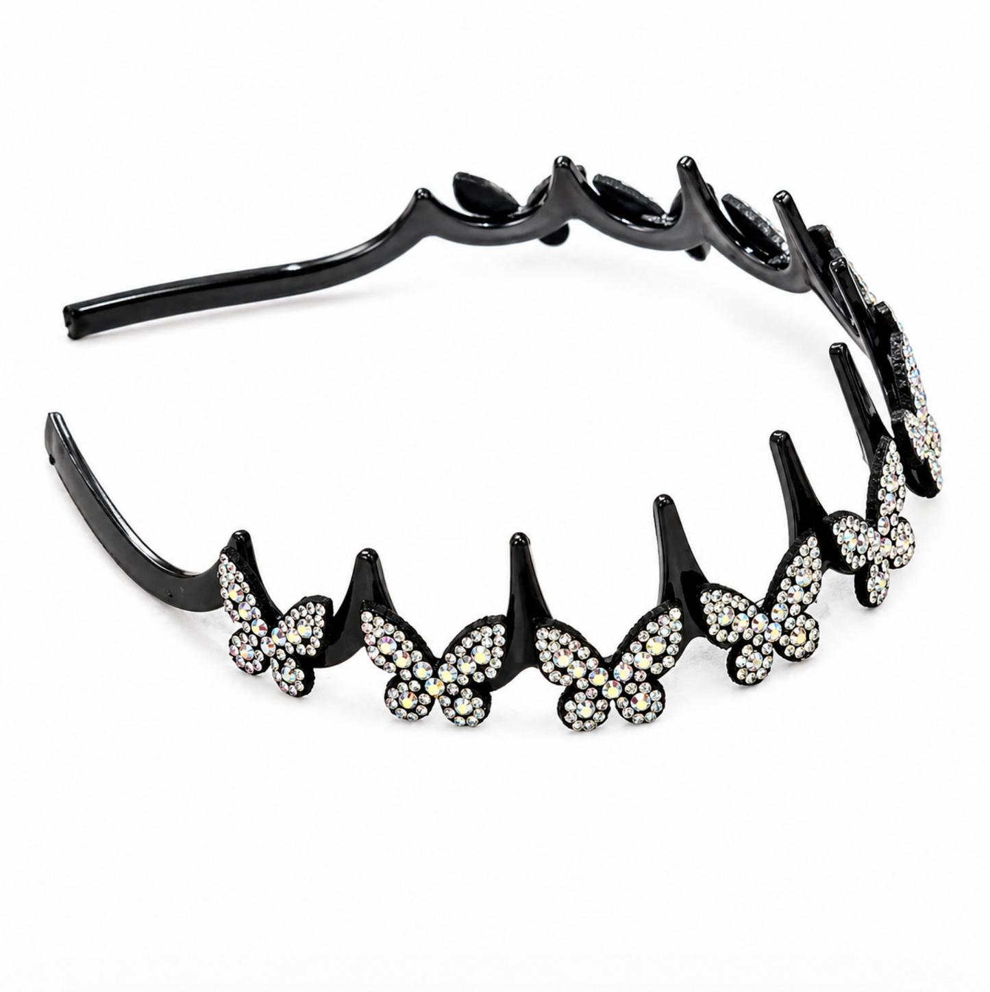 Crystal Butterfly Comb Headband