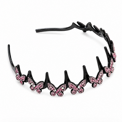 Crystal Butterfly Comb Headband