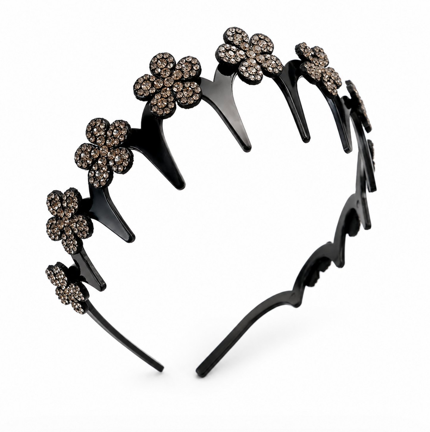 Crystal Blossom Comb Headband