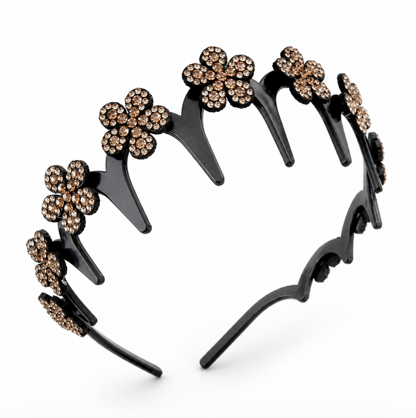 Crystal Blossom Comb Headband