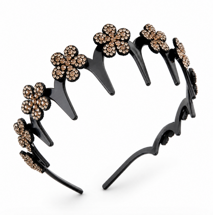 Crystal Blossom Comb Headband