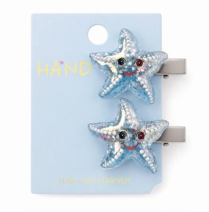 Ocean Glitter Hair Clip
