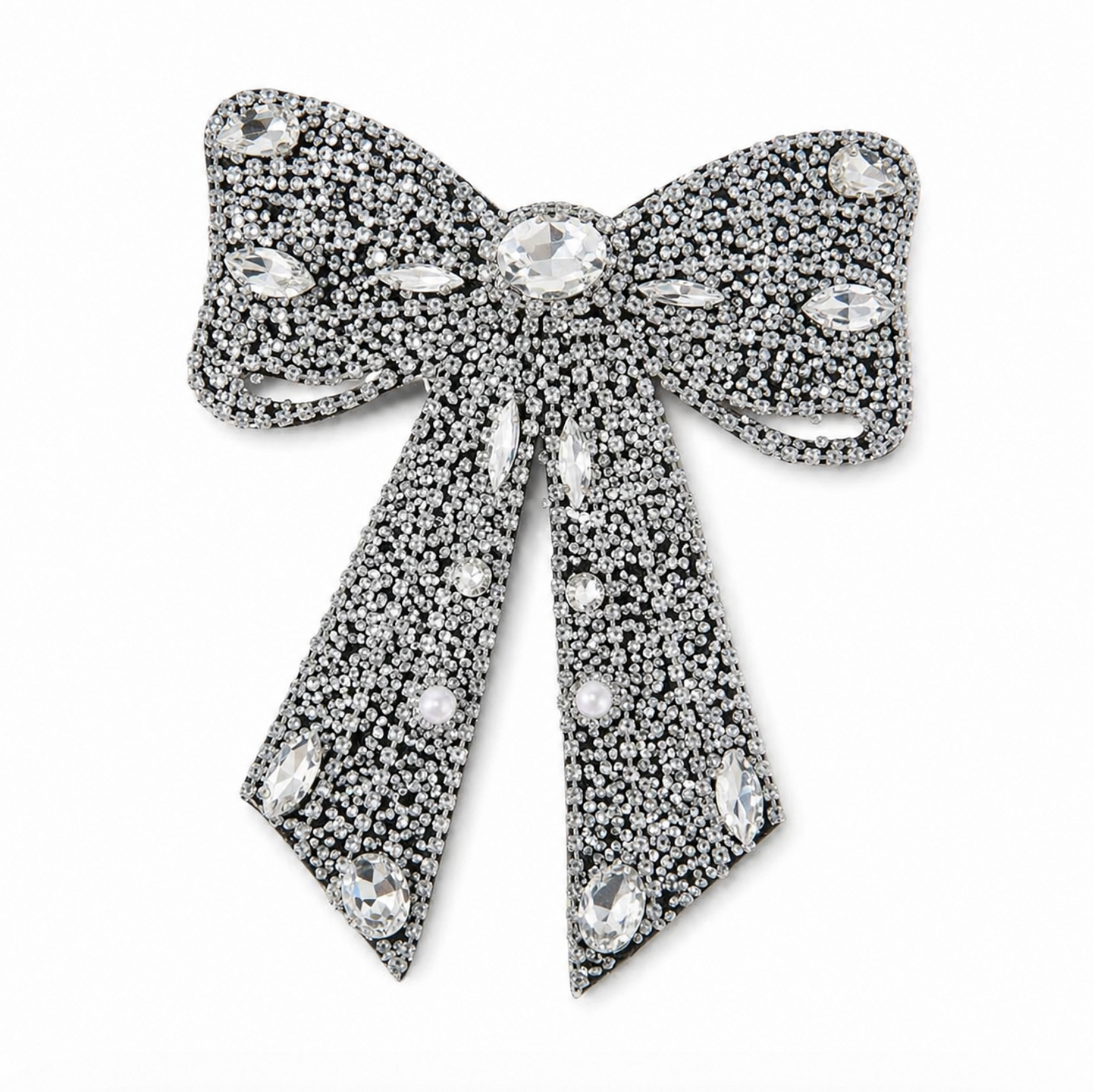 Diamond Bow Hair Clip 11.5cm