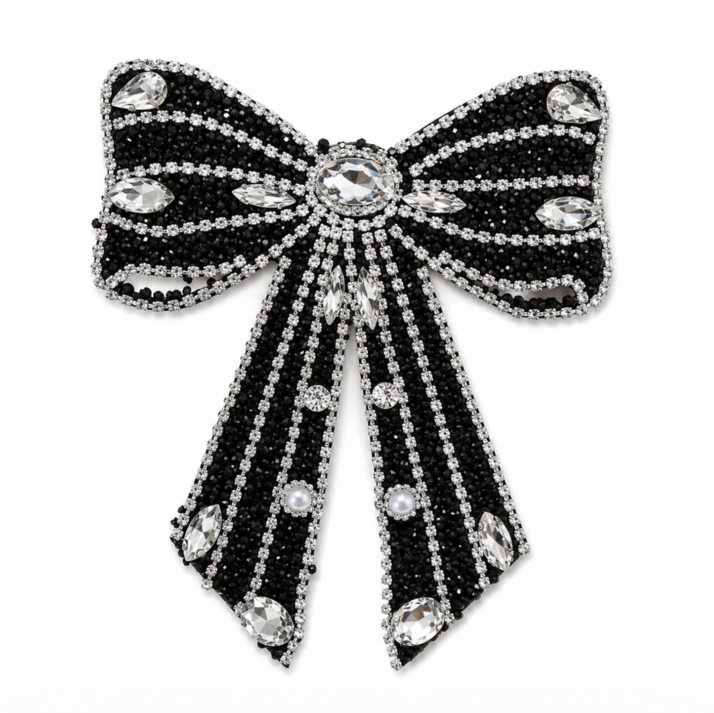 Diamond Bow Hair Clip 11.5cm