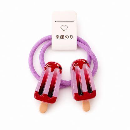 Popsicle Charm Hair Ties