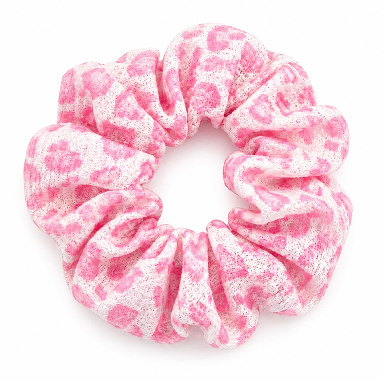 Pink Leopard Scrunchie