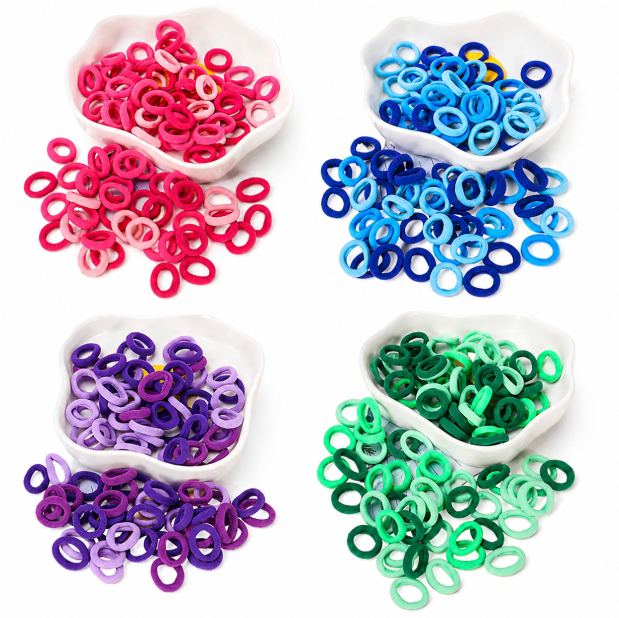 Colourful Mini Hair Ties 100pcs