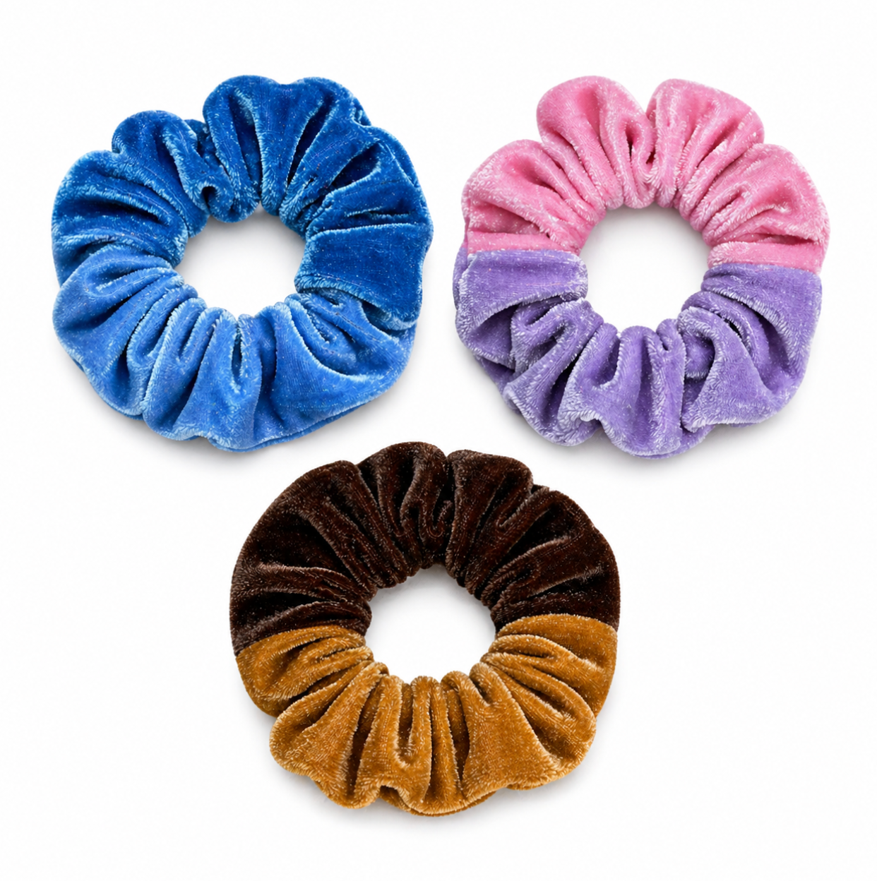 Velvet Glow Scrunchie Trio