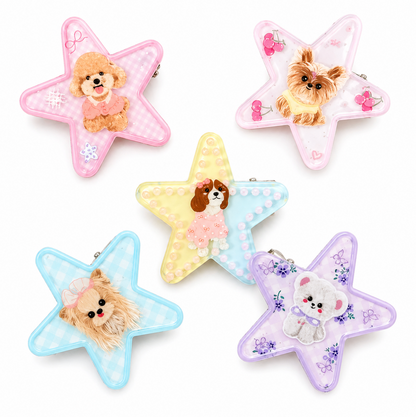 Kawaii Star Pup Hair Clip