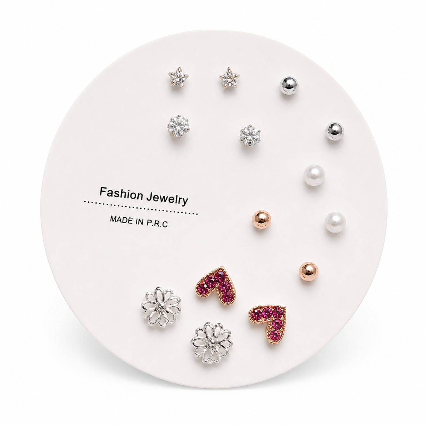 Mixed Stud Earrings Set 12 Pairs