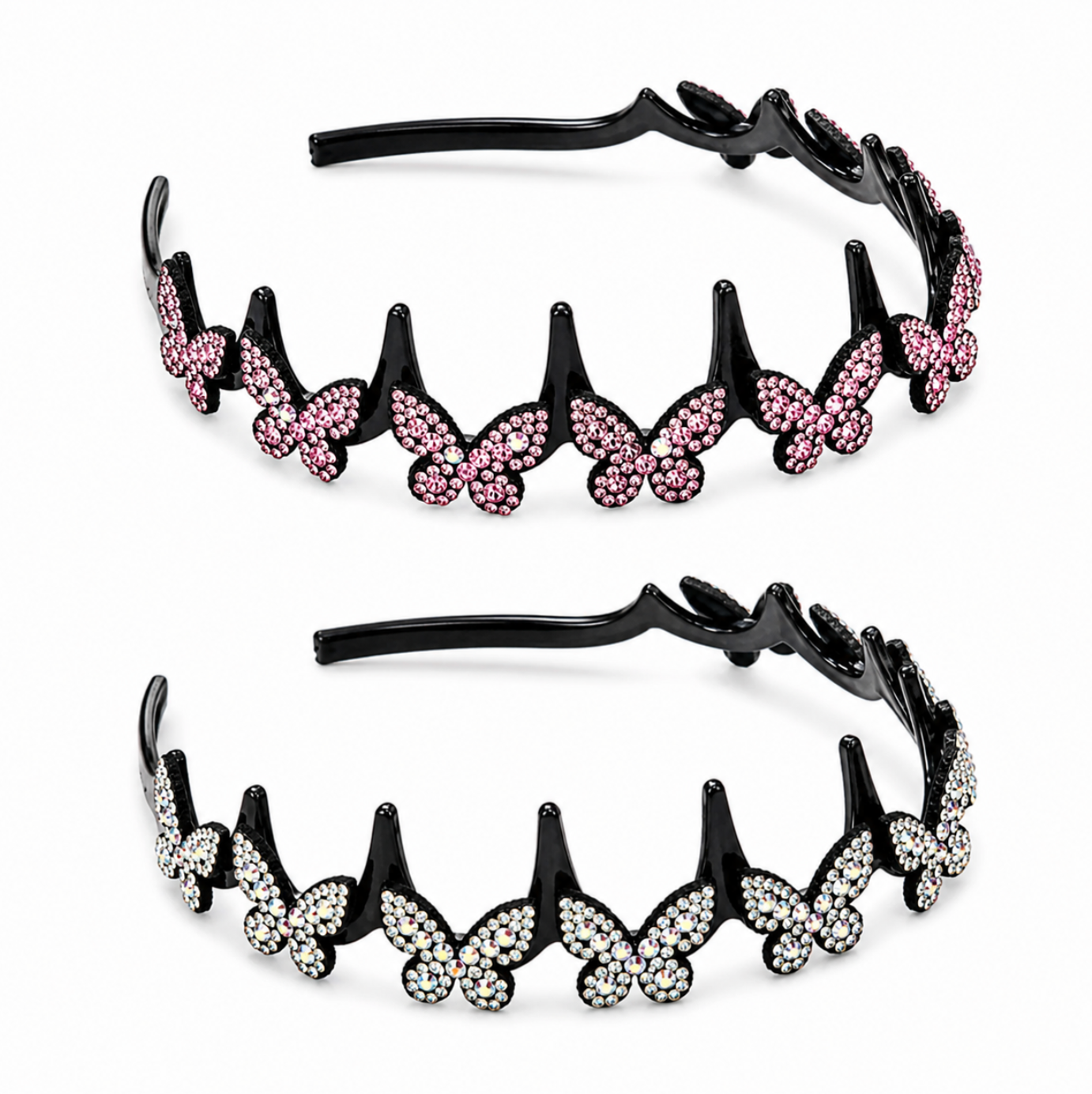 Crystal Butterfly Comb Headband