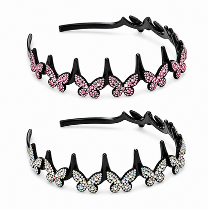 Crystal Butterfly Comb Headband