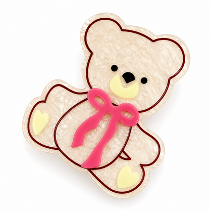 Coco Teddy Claw Clip