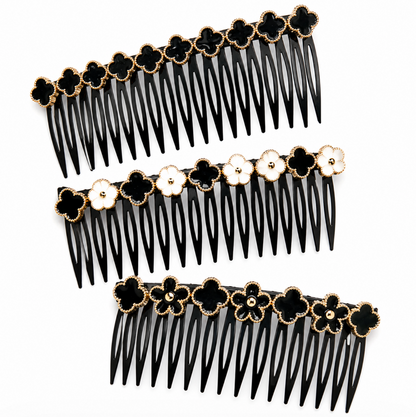 Midnight Bloom Floral Hair Comb