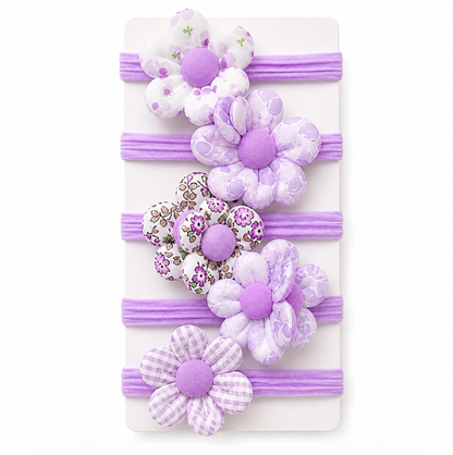 Pastel Floral Hair Tie Set 5pcs