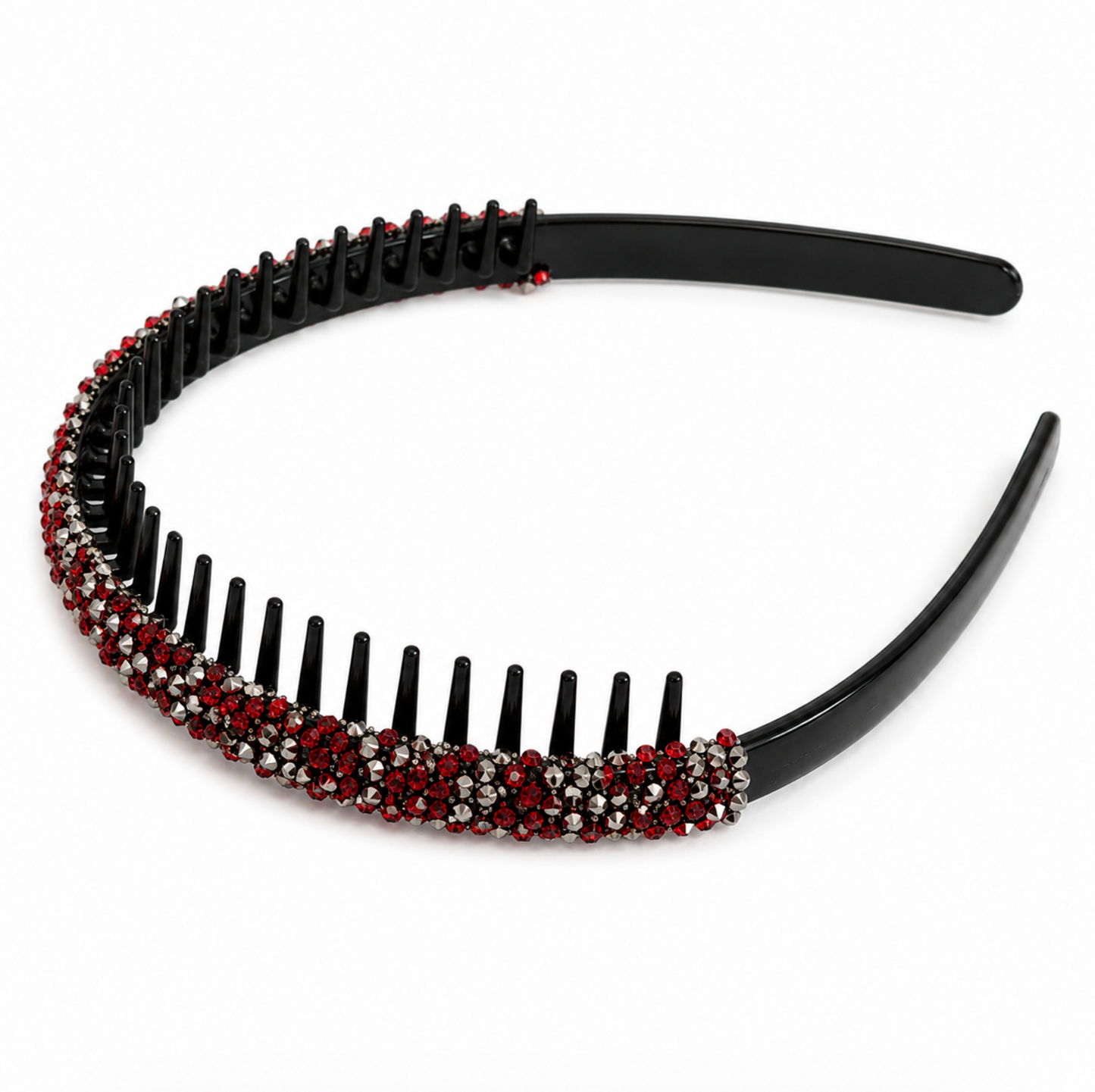 Midnight Sparkle Crystal Comb Headband Set 4pcs
