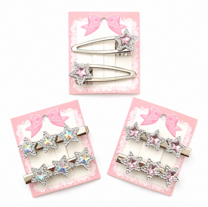 Star Crystal Hair Clip Set